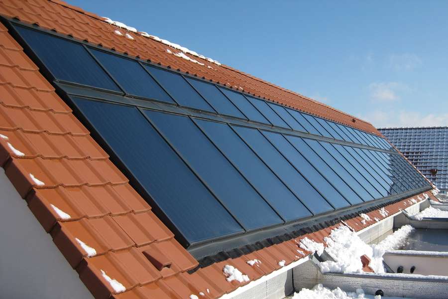 Solarthermie-Sonnenhaus-Solarthermiekollektoren
